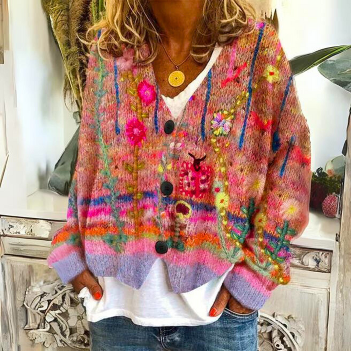 Roxanne Cozy and Colorful Knitted Sweater