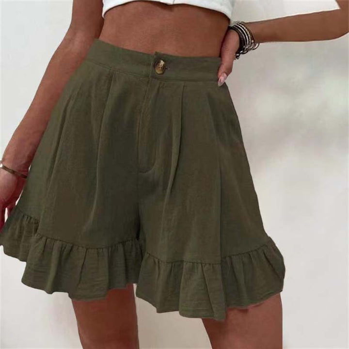 Kim Flowy Ruffle Hem Shorts