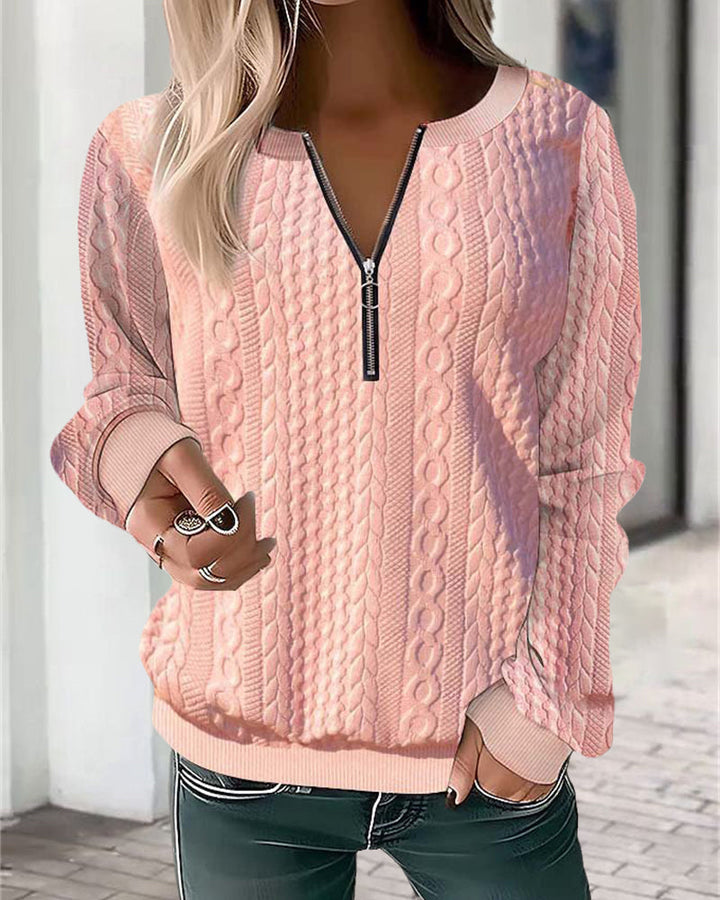 Tiffany Elegant Zip Sweater