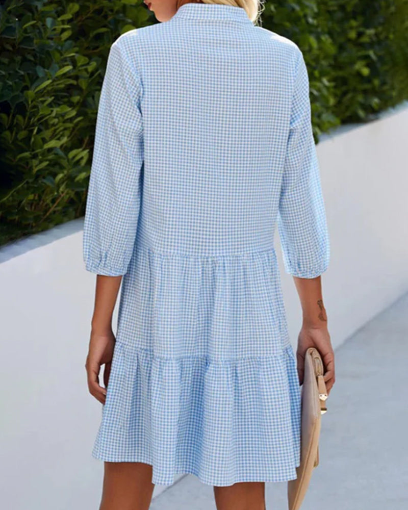 Nancy Summer Plaid Dress