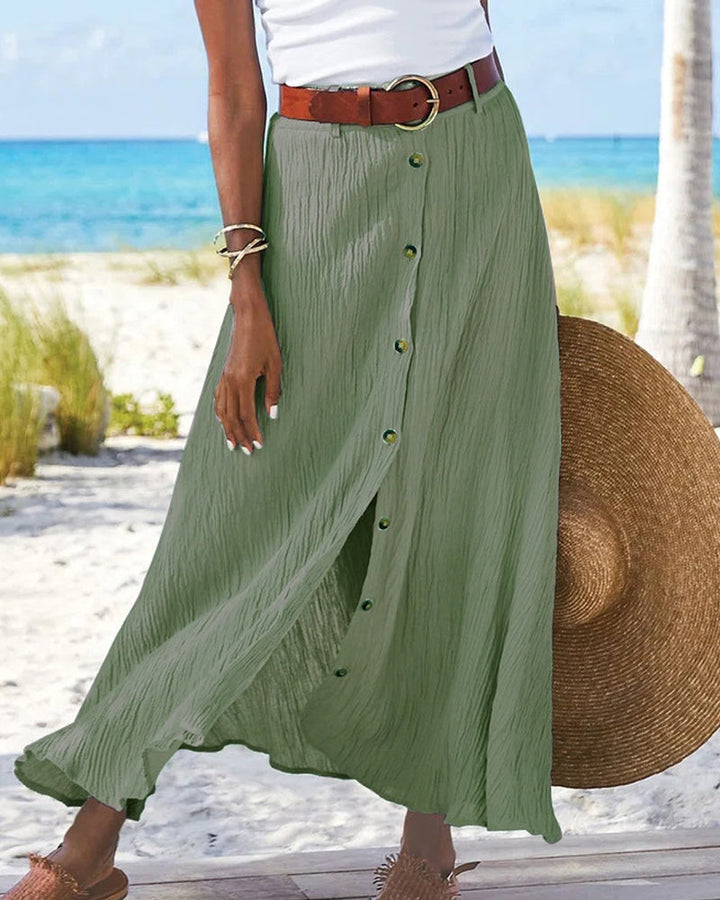 Evelin Flowy Buttoned Skirt