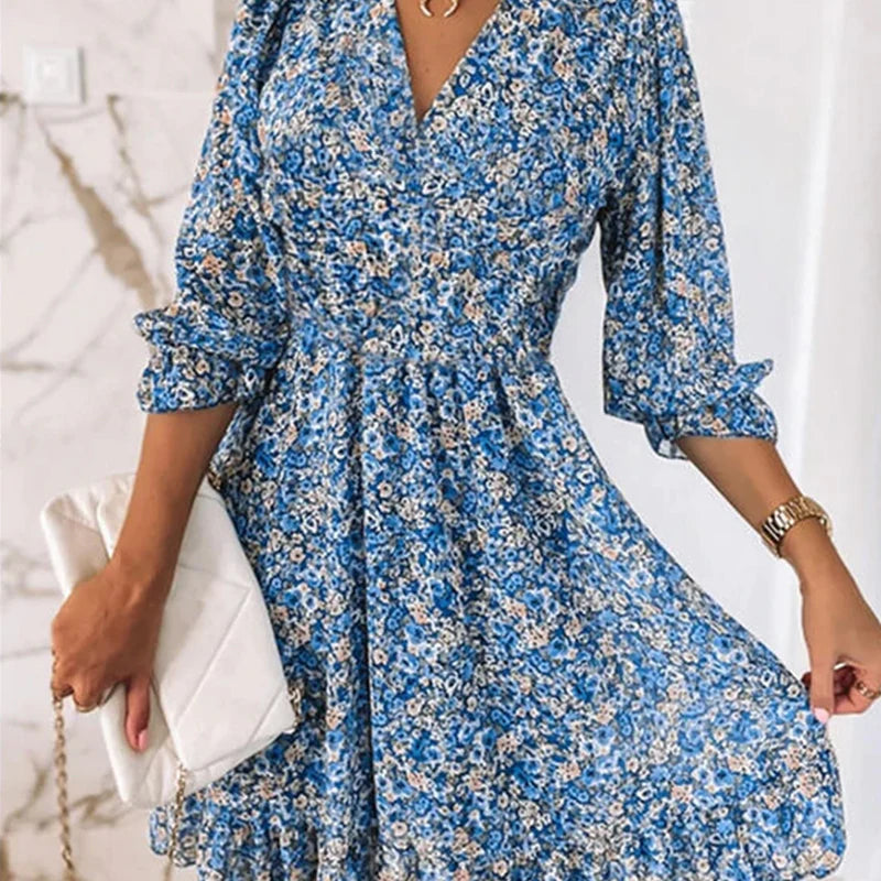 Kris Elegant Floral Dress
