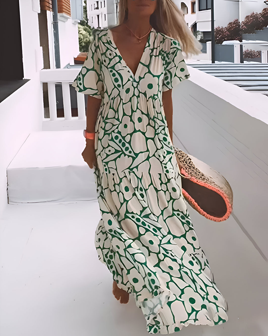 Tina Printed Midi Dress