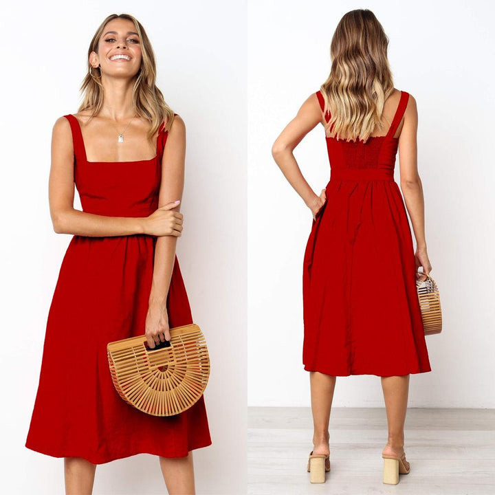 Ella Timeless Square-Neck Dress