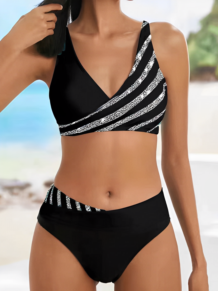 Dalila Vibrant Striped Bikini Set