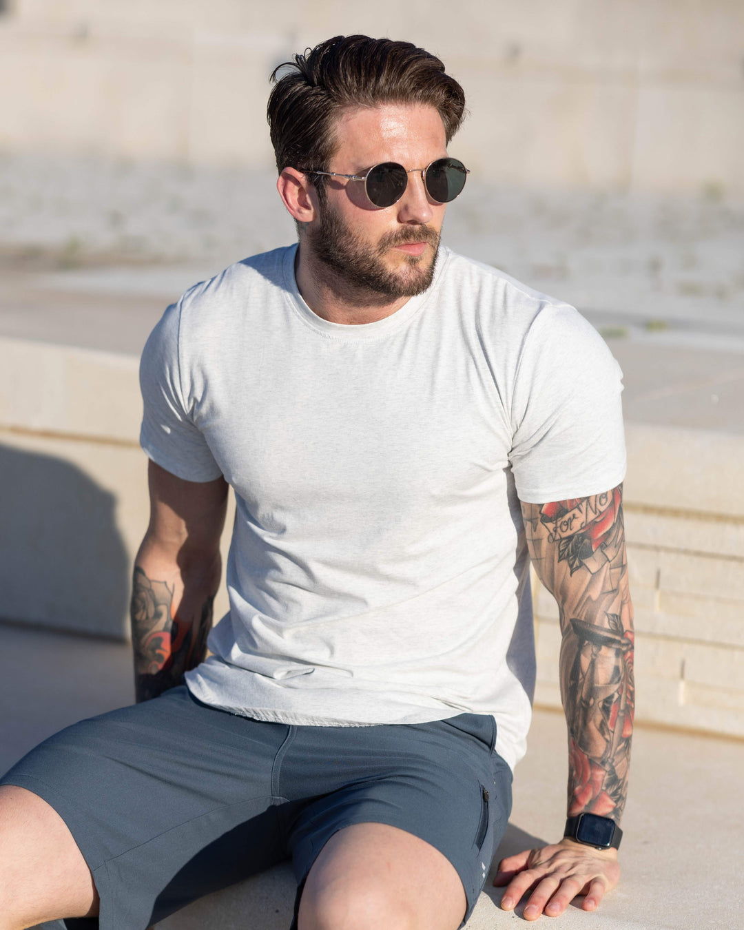 Men’s Premium Crewneck T-Shirt in Stretch Cotton