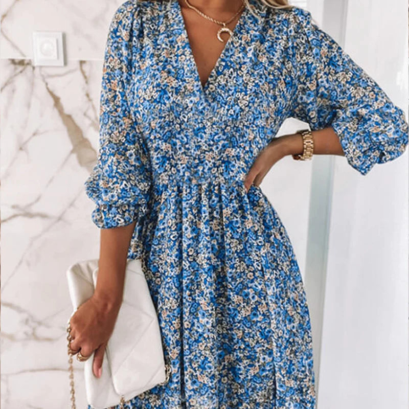 Kris Elegant Floral Dress