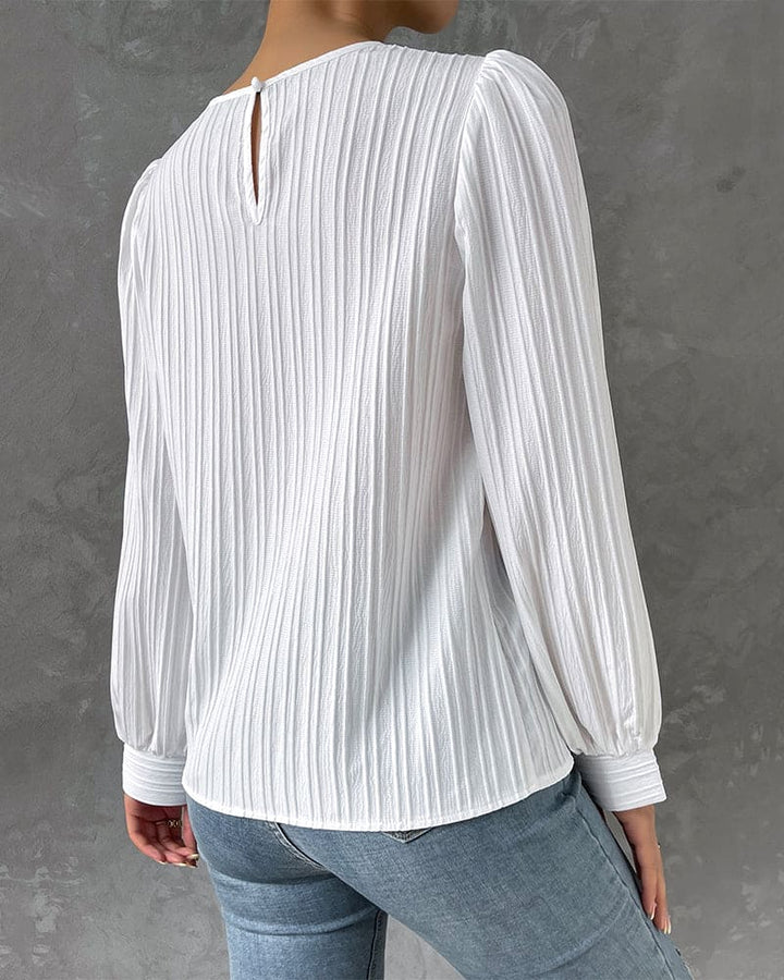 Roza Striped Texture Blouse