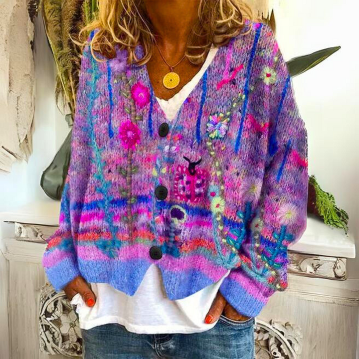 Roxanne Cozy and Colorful Knitted Sweater