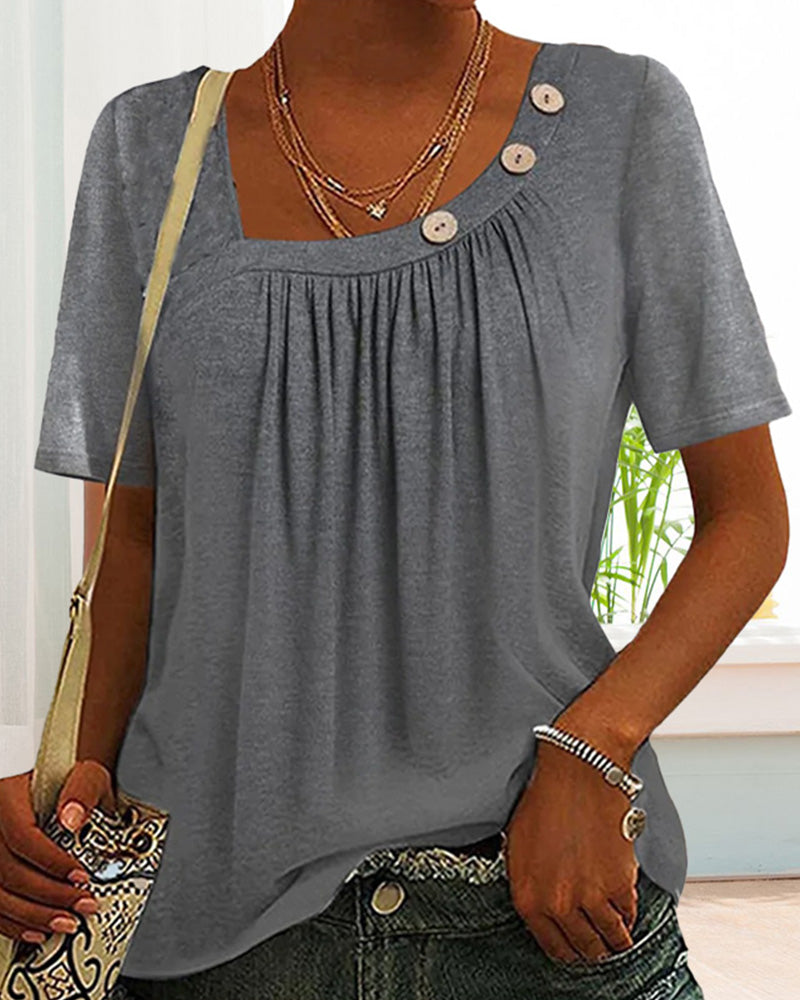 Daya Comfortable Top With Short Sleeves
