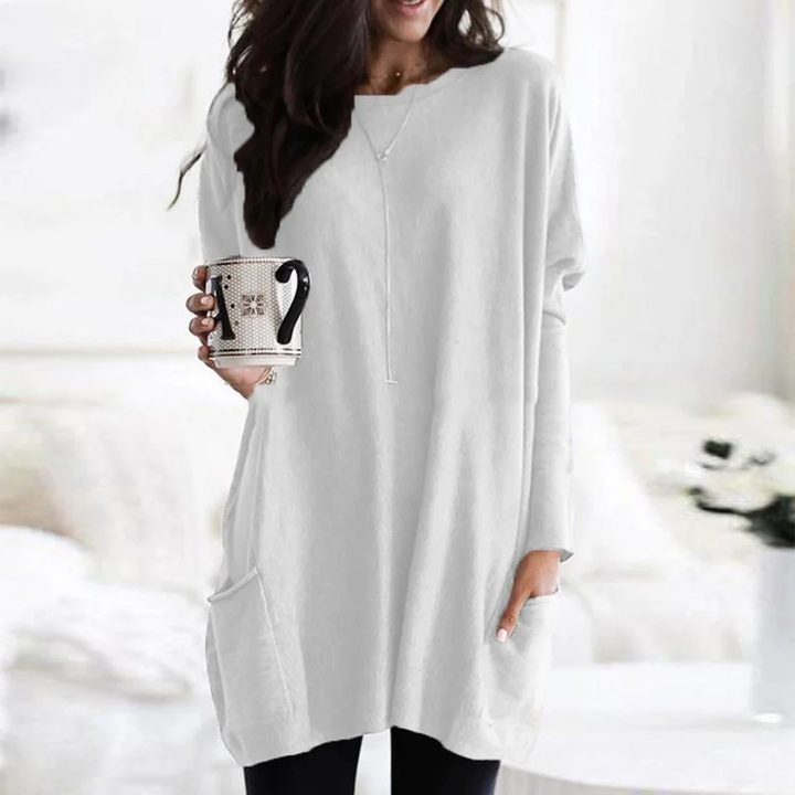 Erna Long-Sleeve Tunic With Pockets