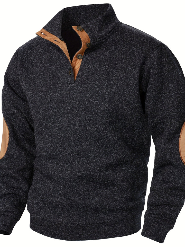 Edward Classic Quarter-Button Knit Pullover