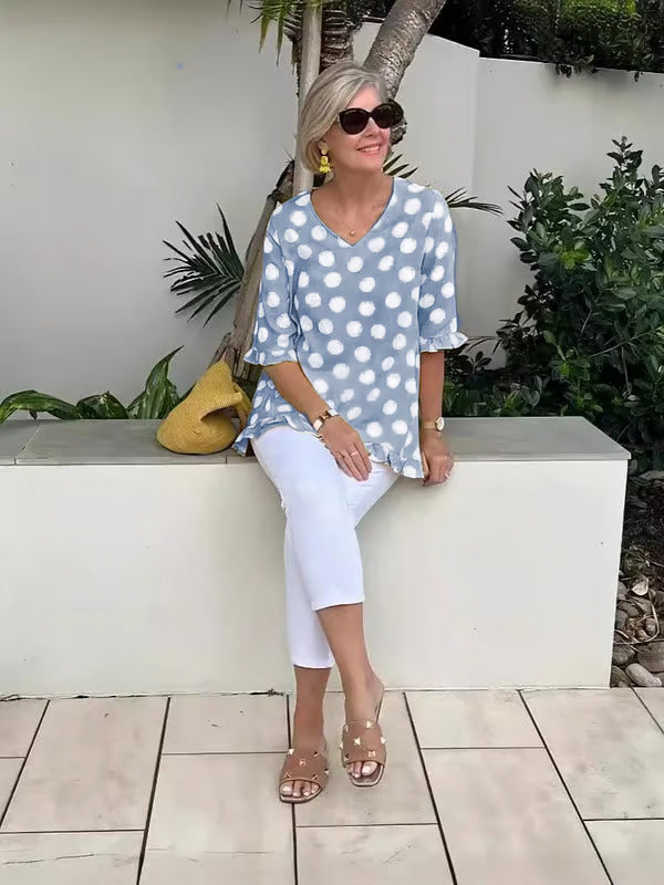 Sofia Printed Vintage Top