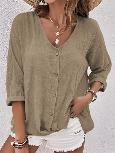 Kiana Loose V-Neck Shirt