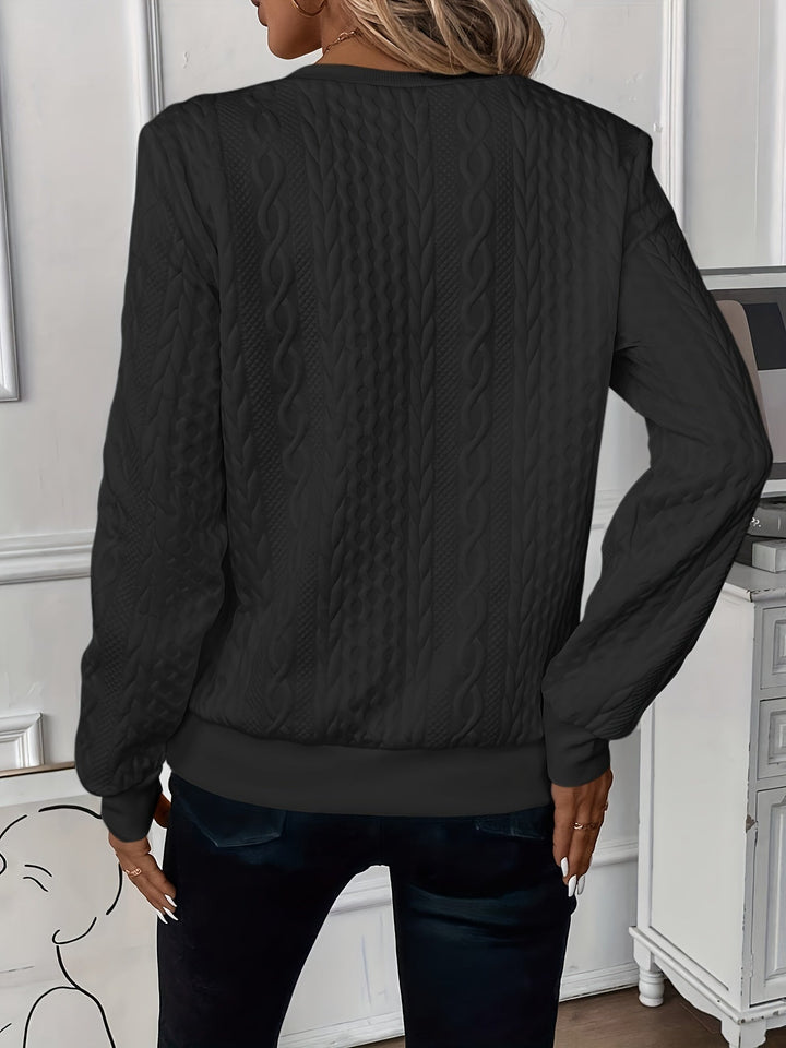 Elena Textured Quarter-Zip Pullover