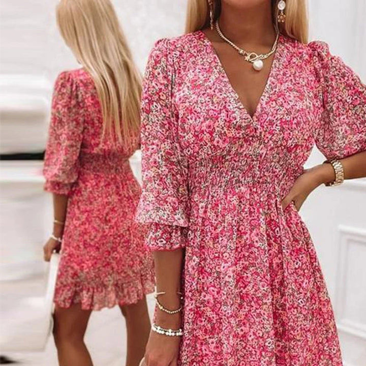 Kris Elegant Floral Dress