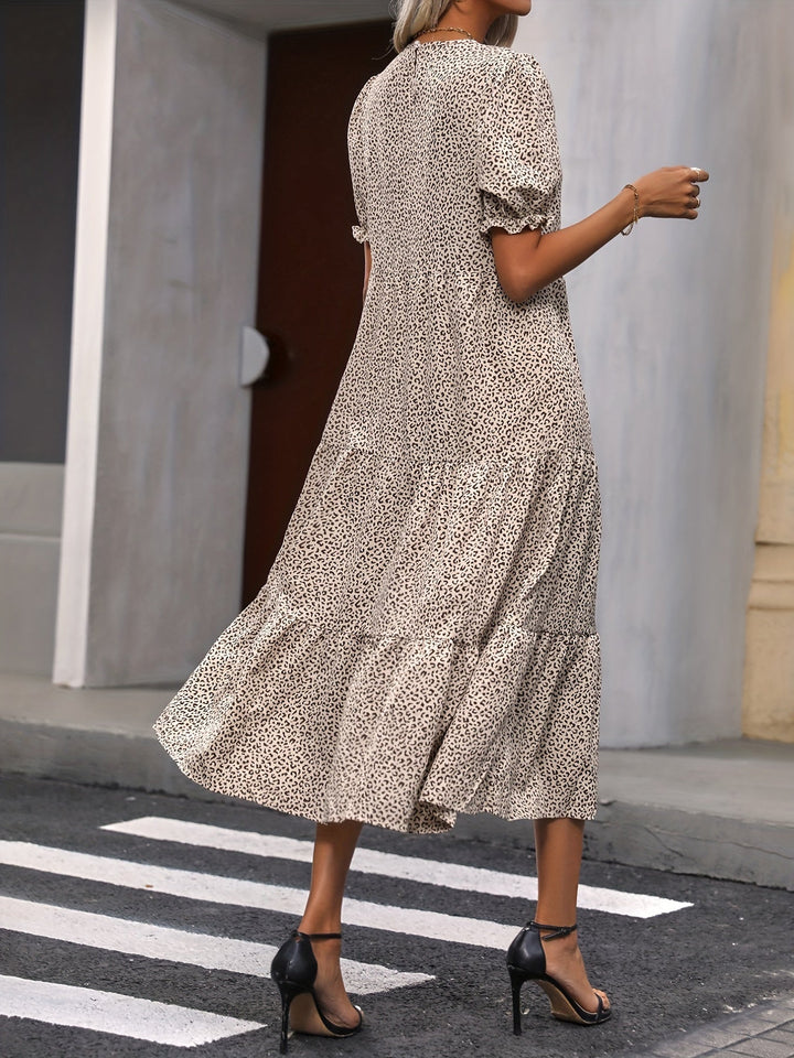Ayda Tiered Puff Sleeve Dress