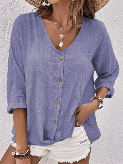 Kiana Loose V-Neck Shirt