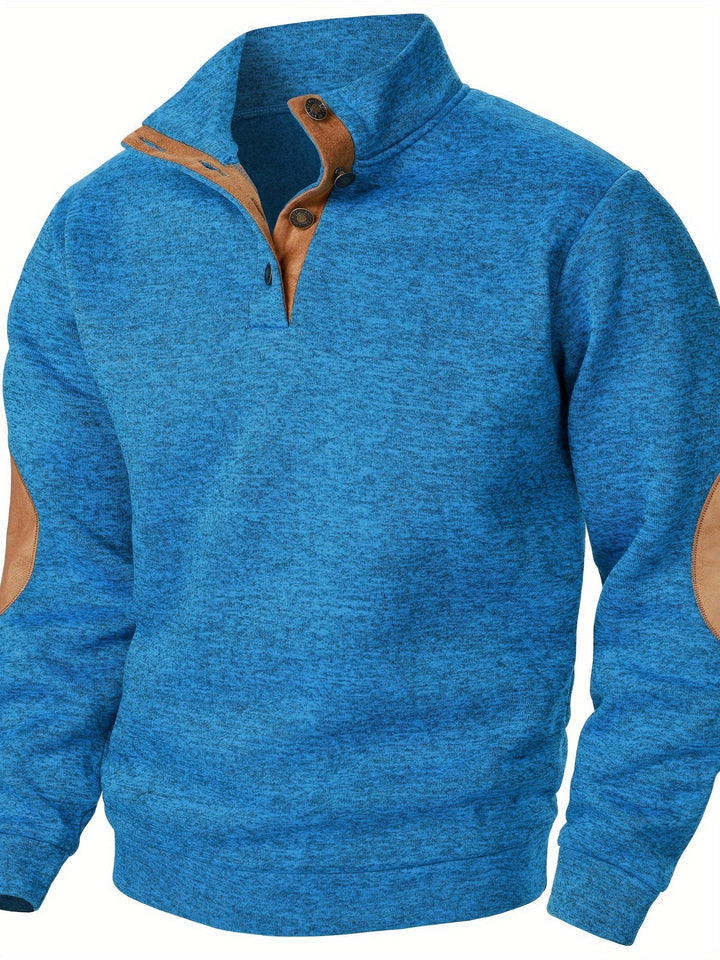 Edward Classic Quarter-Button Knit Pullover