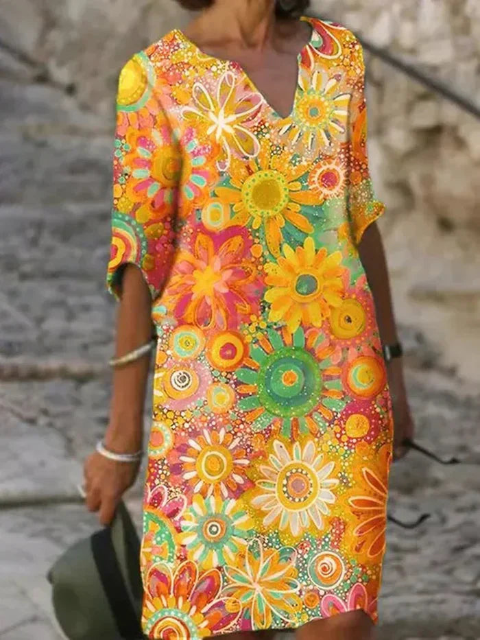 Betty Colourful Floral Dress