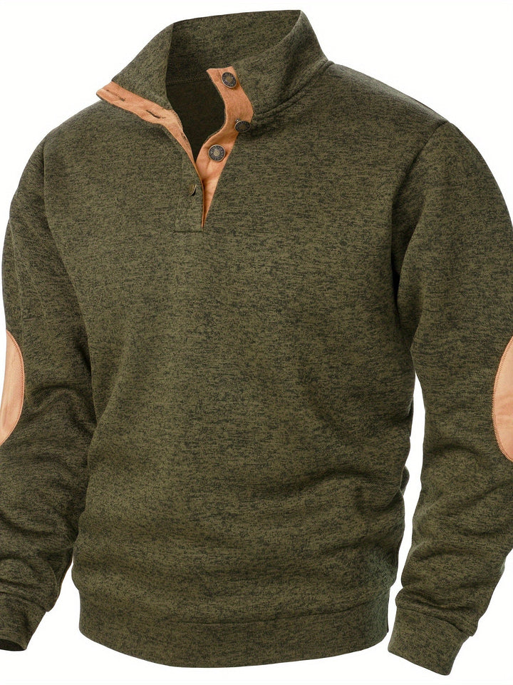 Edward Classic Quarter-Button Knit Pullover