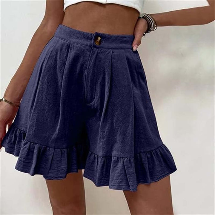 Kim Flowy Ruffle Hem Shorts