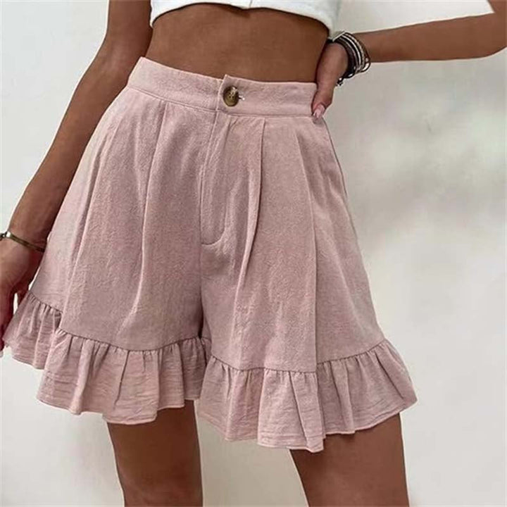 Kim Flowy Ruffle Hem Shorts