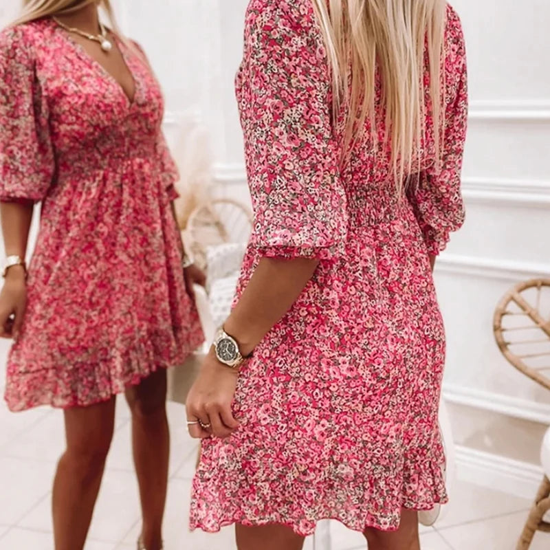 Kris Elegant Floral Dress
