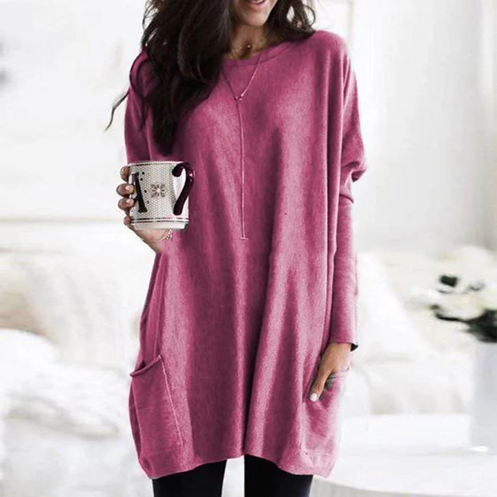 Erna Long-Sleeve Tunic With Pockets