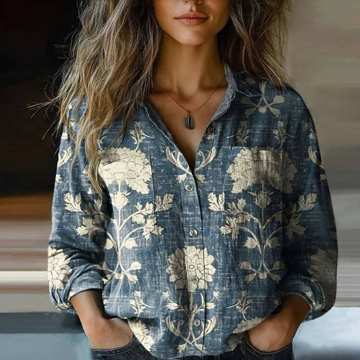 Milena Vintage Printed Blouse