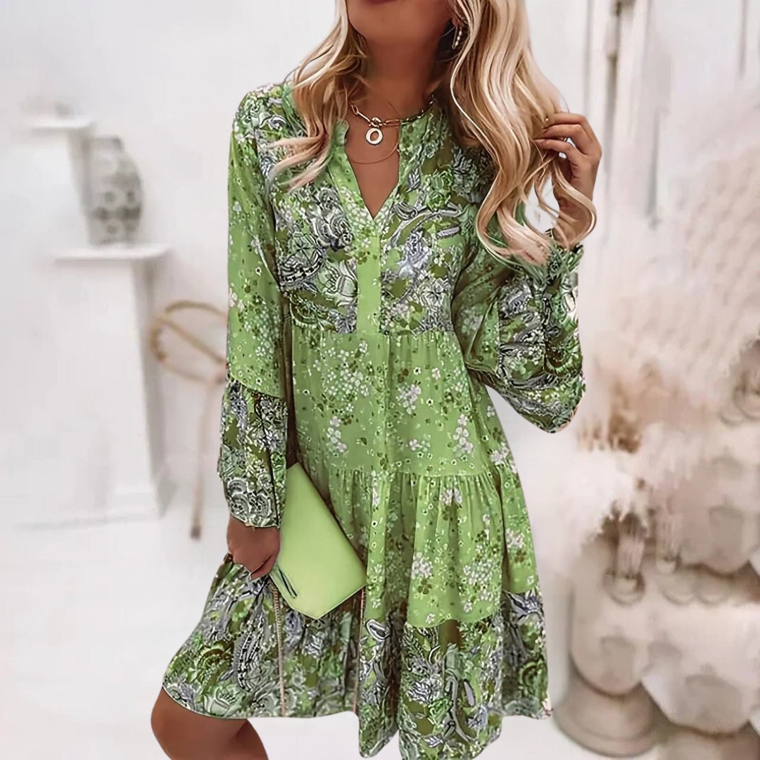 Jade Floral Boho Dress