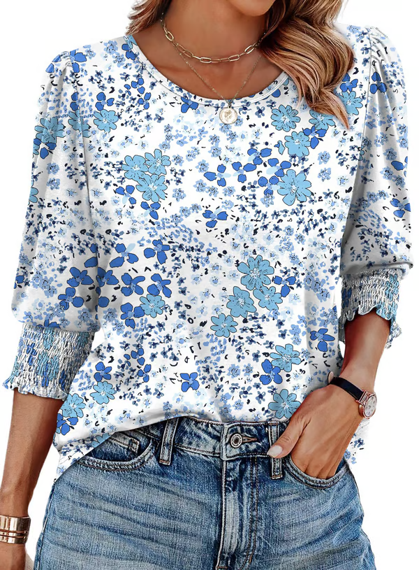 Kiana Printed Charm Top