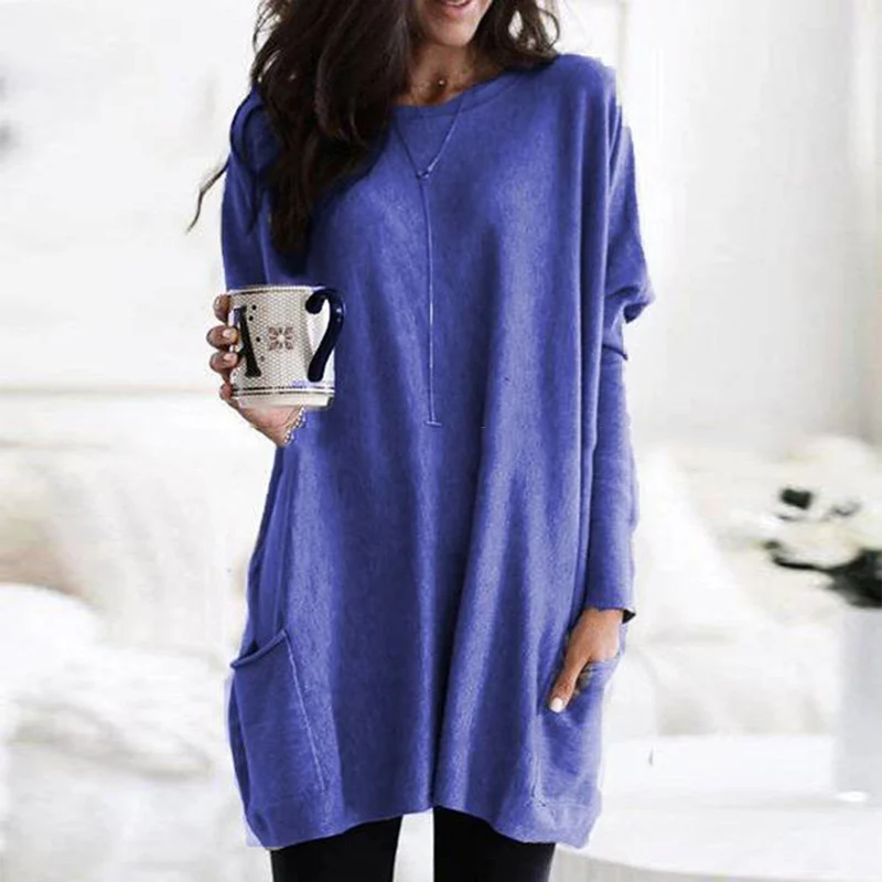 Erna Long-Sleeve Tunic With Pockets
