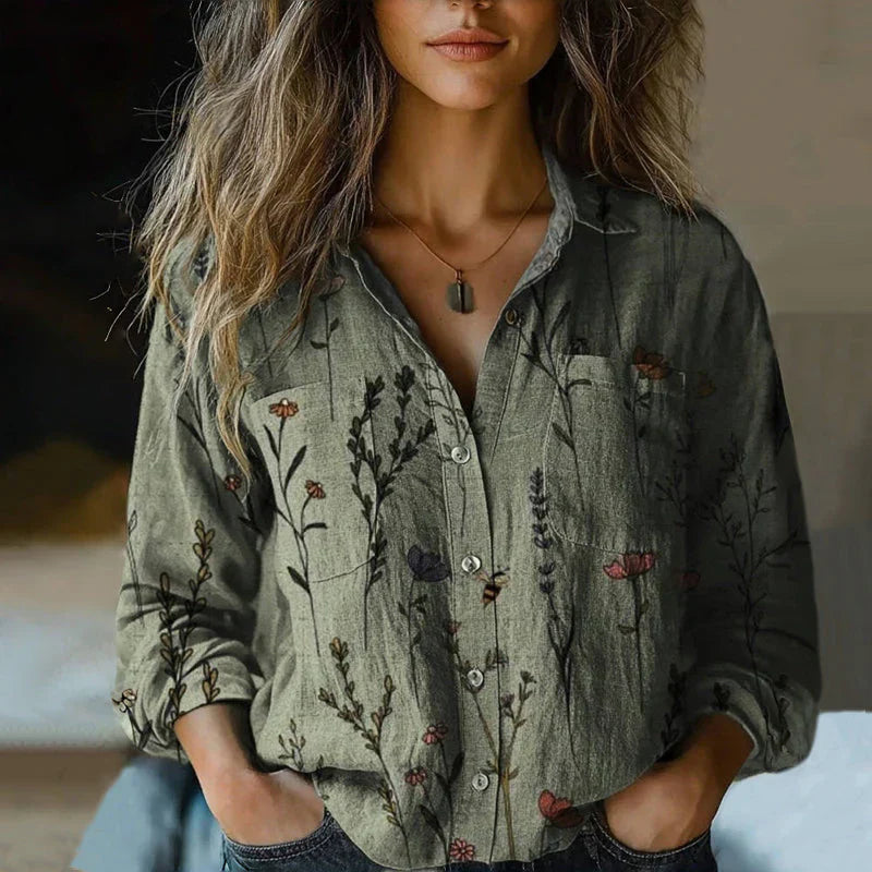 Milena Vintage Printed Blouse