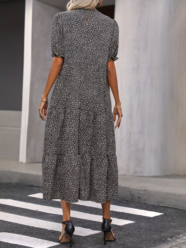 Ayda Tiered Puff Sleeve Dress