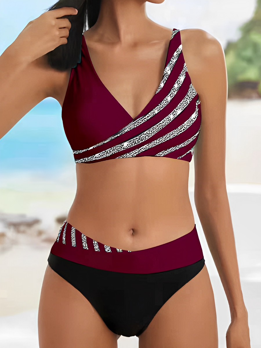 Dalila Vibrant Striped Bikini Set
