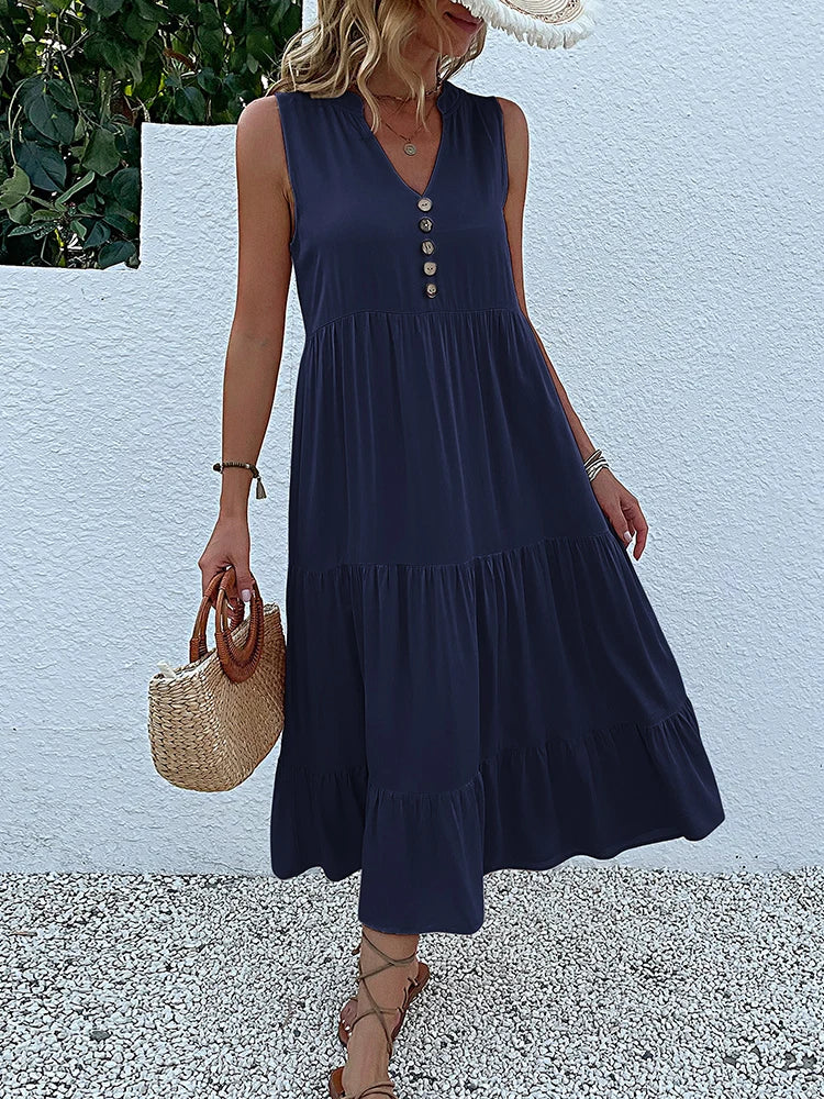 Paula Flowy Elegant Midi Dress