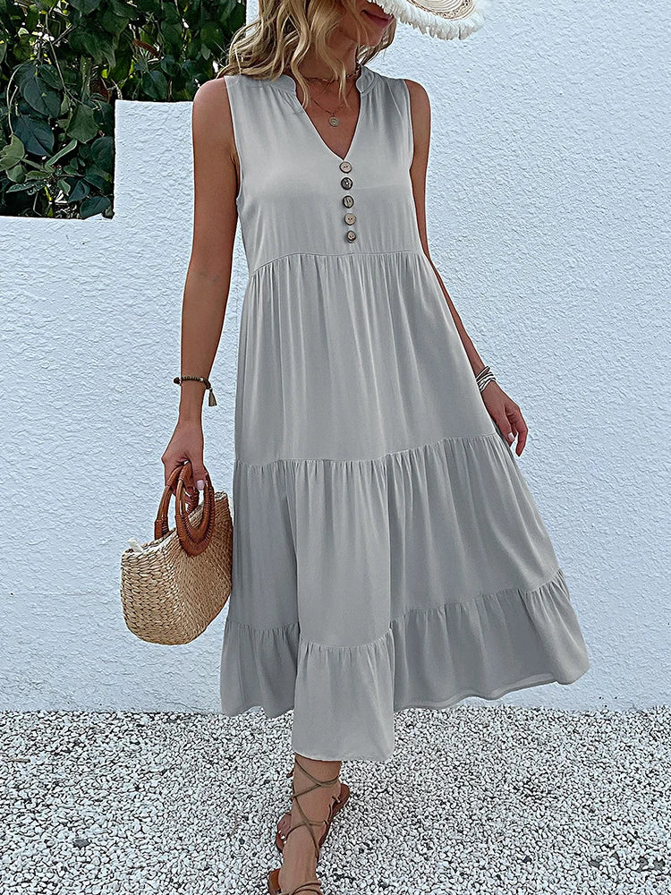 Paula Flowy Elegant Midi Dress
