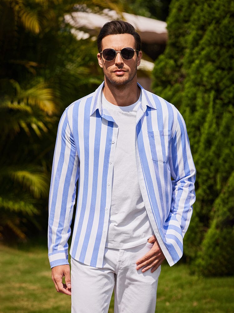 Willy Casual Striped Button Up Shirts