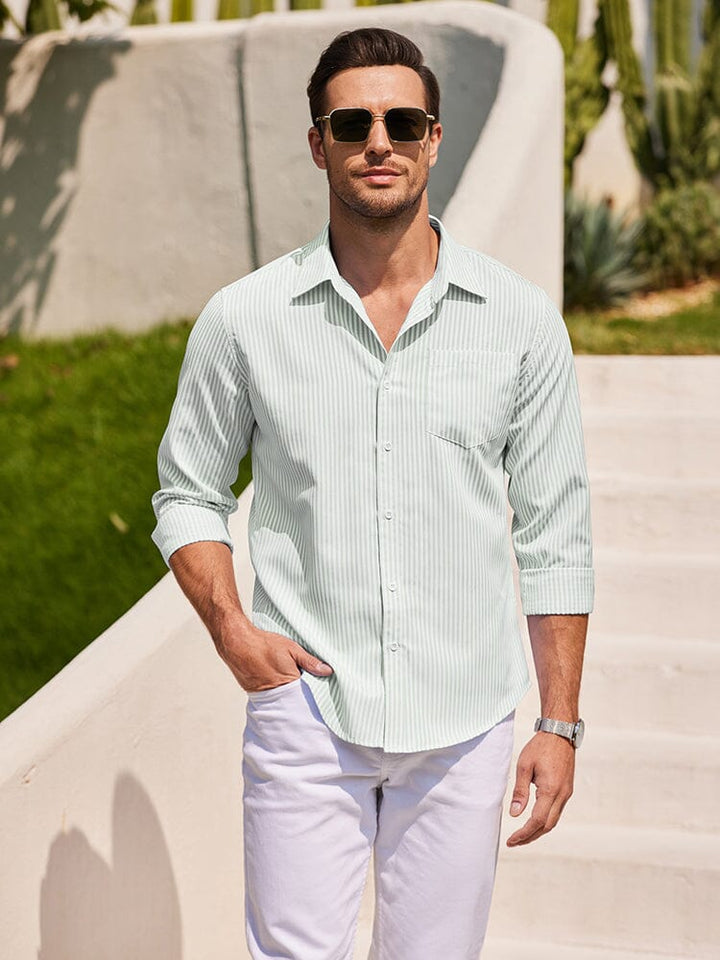 Willy Casual Striped Button Up Shirts