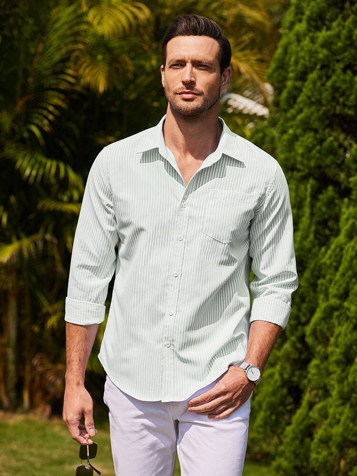Willy Casual Striped Button Up Shirts