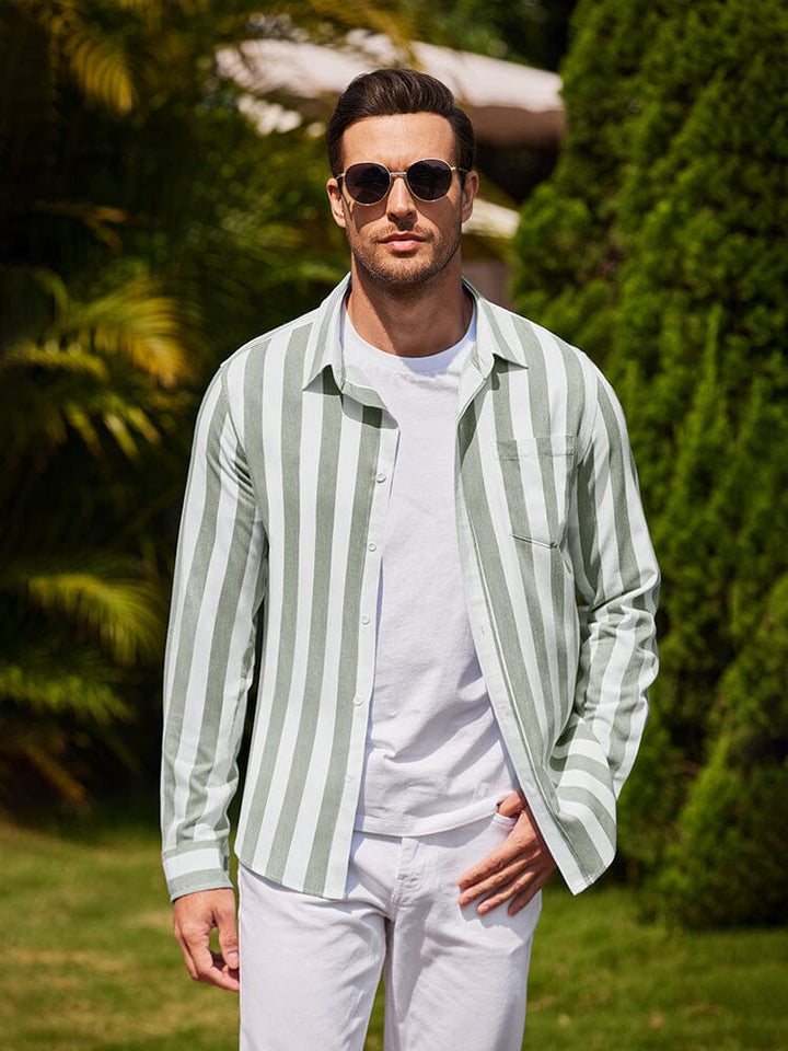 Willy Casual Striped Button Up Shirts