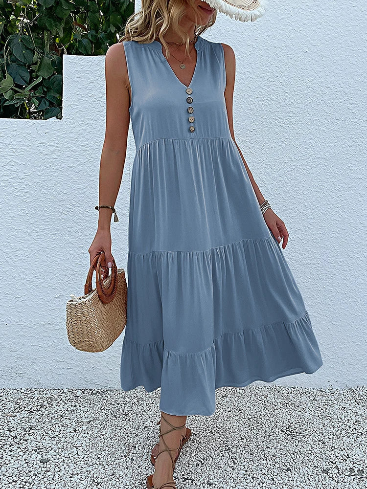 Paula Flowy Elegant Midi Dress