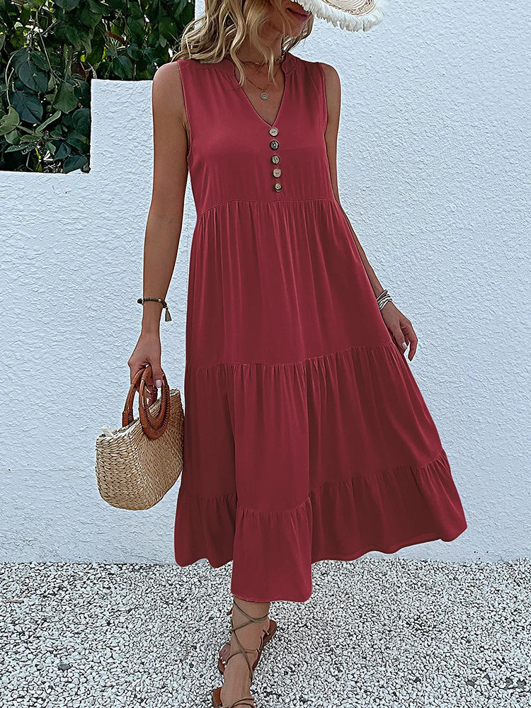 Paula Flowy Elegant Midi Dress
