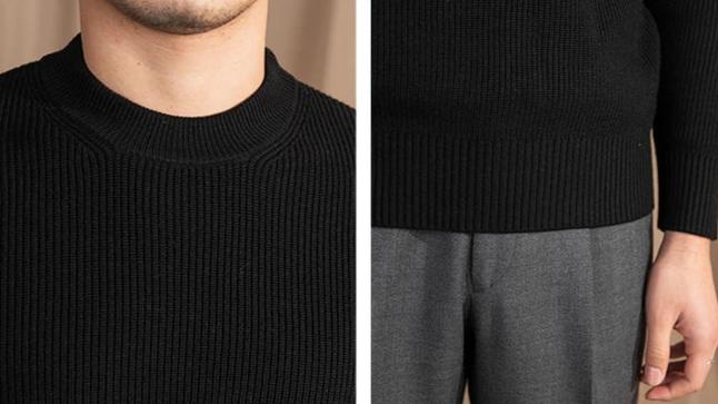 Patrick Ribbed O-Neck Sweater Black
