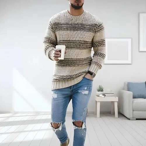 Harry Striped Chunky Knit Sweater