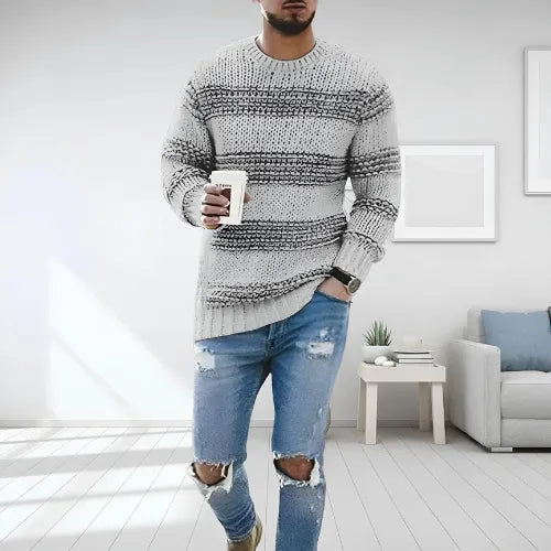 Harry Striped Chunky Knit Sweater