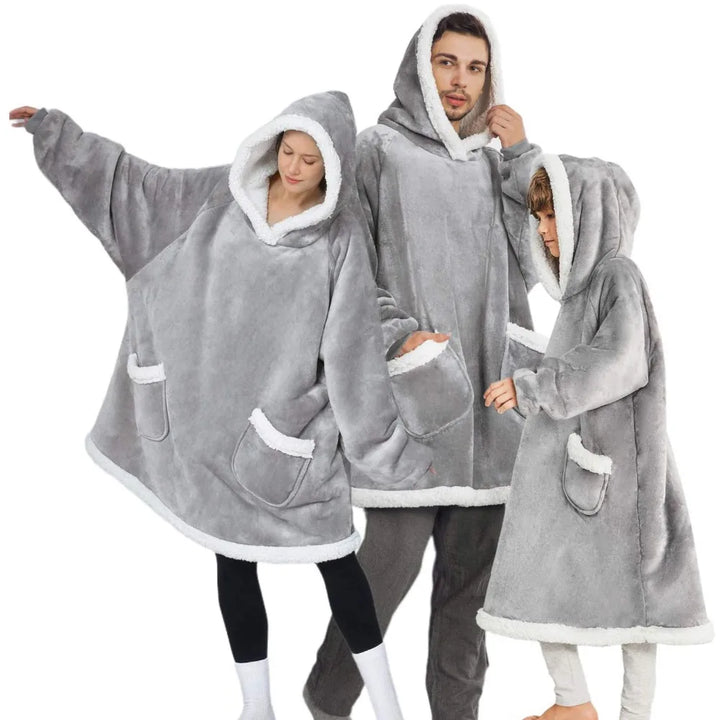 CozyWrap - Casual Unisex Hooded Wearable Blanket