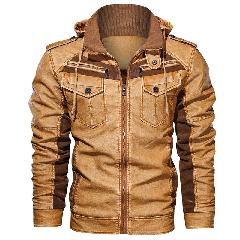 Milan Stylish Leather Hoodie Jacket