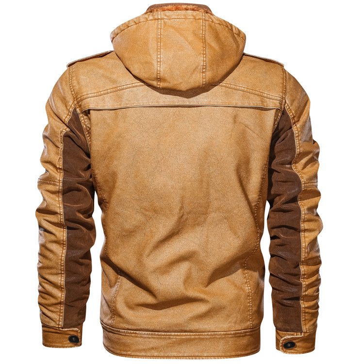 Milan Stylish Leather Hoodie Jacket